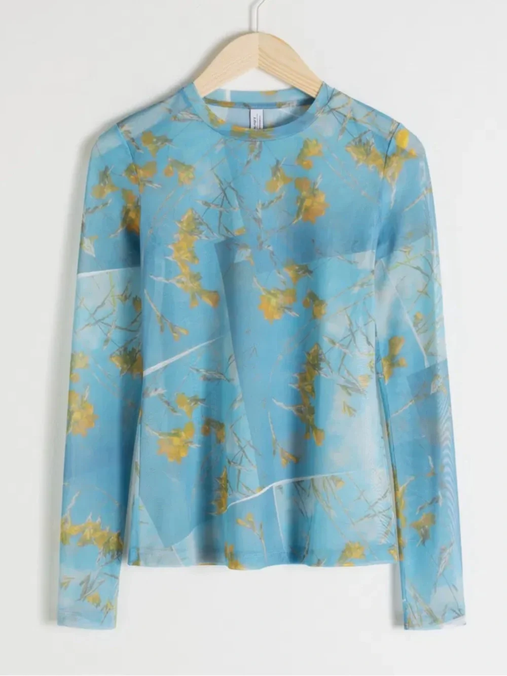 & Other Stories Floral Sheet Mesh Top - Picture 2 of 6